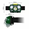 NEDES LH01R Fejlámpa LED, 3W+3W, 120+120Lm, 900mAh, IPX4, Nedes