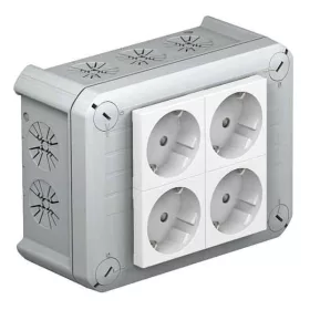   Leágazódoboz, 4 fehér dugaljjal, T 100 4MSD WS, 150x116x67, OBO 2007825