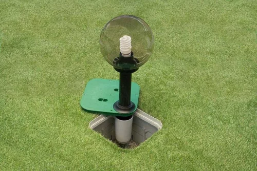 Földbe süllyesztett kötődoboz, Drain Box, 170x170x210 mm zöld