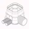 Földbe süllyesztett kötődoboz, Drain Box, 170x170x210 mm zöld