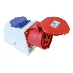   Rögzíthető kombi aljzat 16A 5p 400V, 230V 3p, IP44 (KOPP100400005) 282-551