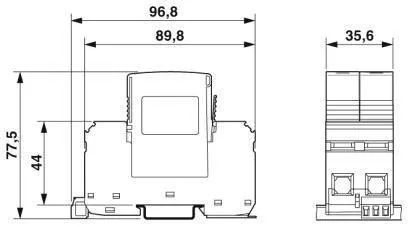 VAL-MS-T1/T2 335/12.5/1+1-FM, villámáram és túlfeszültség levezető távjelzéssel, L1,N,PE