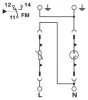 VAL-MS-T1/T2 335/12.5/1+1-FM, villámáram és túlfeszültség levezető távjelzéssel, L1,N,PE