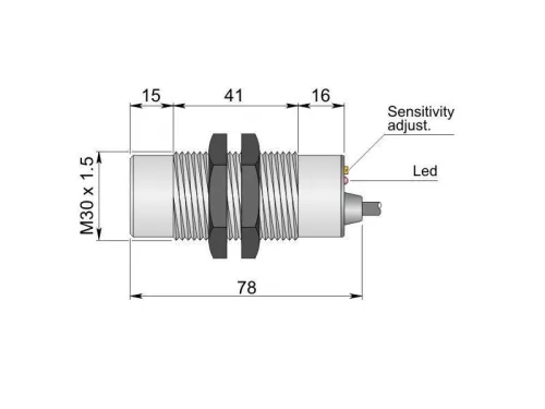 Kapacitív érzékelő SC30SP-CE25 PNP NO+NC,  C30000045