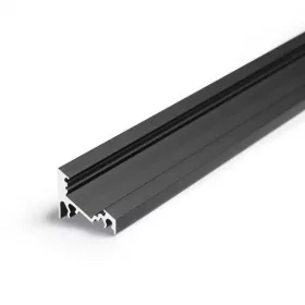   Led profil sín, CORNER 10, FEKETE eloxált alumínium, 30,60 fokos, 2m /szál