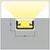 Led profil sín, Floor8, padlóba süllyeszthető, eloxált 2m /szál
