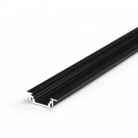   Led profil sín, GROOVE 10, FEKETE eloxált alumínium, SÜLLYESZTETT, 2m /szál