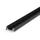 Led profil sín, SURFACE 10 Eloxált  FEKETE, 2 m /szál