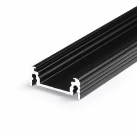   Led profil sín, SURFACE 14, FEKETE eloxált alumínium, 2m /szál