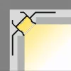 LED profil UNI-TILE12 90° csempe LED profil 2000mm