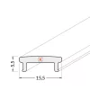 Led profil takaró, FLOOR 8 profilhoz, 2m/szál