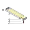 Led profil végzáró elem, WIDE 24, ezüst
