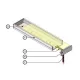 Led profil végzáró elem, WIDE 24, ezüst