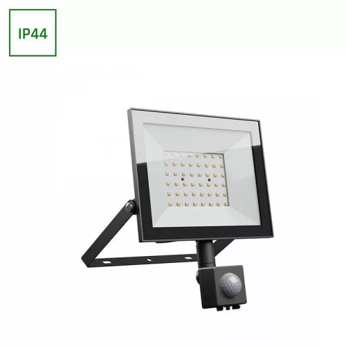 NOCTIS LUX 4 LED reflektor 50W CW 230V IP44 176x221x53mm Fekete mozgásérzékelővel