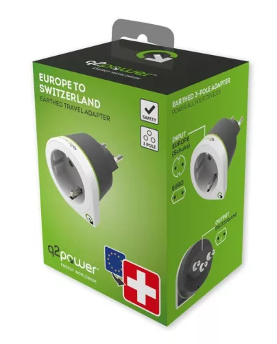 Utazóadapter, Europe to Switzerland