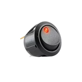   12 V-os világítós billenőkapcsoló, 1 áramkör - 2 állás, beép.:  ?20 mm, piros LED (SOMO