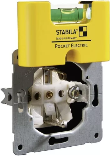 STABILA villanyszerelő zsebvízmérték "POCKET ELECTRIC", mágneses, szerelvényezéshez