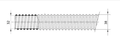 Spirálcső D32 DX30032
