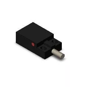   Hasáb alakú, miniatűr induktív közelítéskapcsoló. Érzékelési távolság 5 mm, NPN NO kimenet