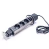 Too asztalba süllyeszthető elosztó, 3x2P+F, szálcsiszolt, IP20, PPS-302-3BR
