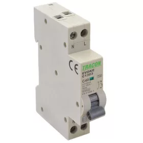   Kombinált védőkapcsoló, elektronikus, 2P, 1 modul, C kar.C6, 30mA, 6kA, AC, E3  EVO sorozat