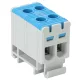 Főáramköri leágazó kapocs,sínre szerelhető,kék, 1.5-16mm2, max. 1000VAC, 1500VDC, max.85A