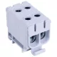 Főáramköri leágazó kapocs, sínre szerelhető, szürke,  6-50mm2, 800VAC, 160A