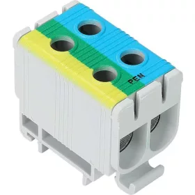   Főáramköri leágazó kapocs, sínre szerelhető, kék-zöld-sárga, 6-50mm2, max. 1000VAC/1500VDC, max.160A