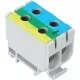 Főáramköri leágazó kapocs, sínre szerelhető, kék-zöld-sárga, 6-50mm2, max. 1000VAC/1500VDC, max.160A