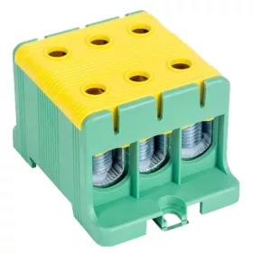   Főáramköri leágazó kapocs, sínre szerelhető, zöld/sárga, 6-50mm2, max. 800VAC, max.160A