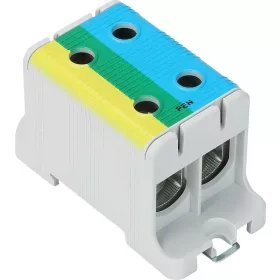   Főáramköri leágazó kapocs, sínre szerelhető, kék-zöld-sárga, 6-95mm2, max. 800VAC, max.160A