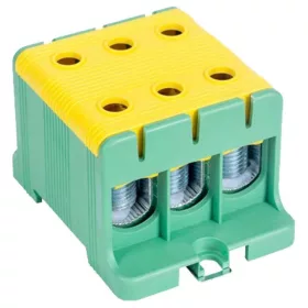   Főáramköri leágazó kapocs, sínre szerelhető, Zöld/Sárga,  16-95mm2, max. 800VAC, max.245A