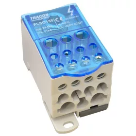   Fővezetéki leágazó sorkapocs nyitott 1×150 mm / 4×50,5×35, 2×70 mm2, 400V AC, 250A