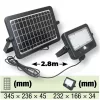 Napelemes LED fényvető mozgásérzékelővel, 10 W, 4000 K, 1100 lm, IP65, 3,7V 7200 mAh