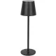 Asztali akkumulátoros LED díszlámpa, fém, fekete, 3.5W, 3000K, 3,7V, 3600 mAh, Li-Ion, 200lm ,10h, IP20