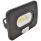 LED reflektor mozgásérzékelővel, 10W 4000K 750lm, IP65, fekete,