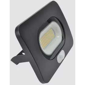   LED reflektor mozgásérzékelővel, 50W 4000K 3750lm, IP65, fekete,