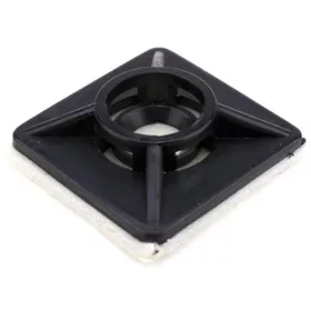 Öntapadós kábelkötegelő talp 19×19mm fekete