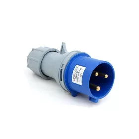   Ipari csatlakozó dugó tömszelencével,  16A  230V, 2P+F,  IP44