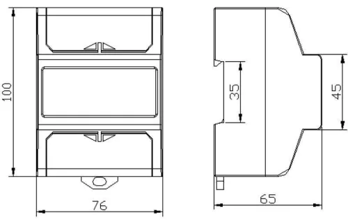 Elektromechanikus fogyasztásmérő, közvetlen, 1 fázisú, 4mod, 230VAC / 10(100)A
