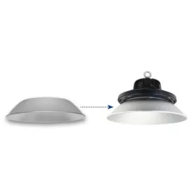   Lámpa ernyő 90°, LED csarnokvilágítóhoz búra, 200W-hoz