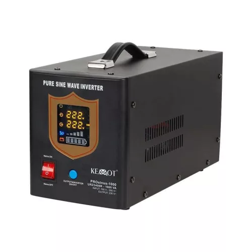 Szinuszos szünetmentes tápegység 12V / 700W Fekete, 1000VA