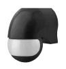 Mozgásérzékelő, 180° IP44, FEKETE, UltraTech