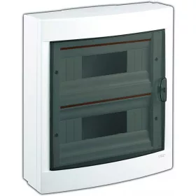   Lakáselosztó, 2x12 modul, átlátszó ajtó, falon kívüli 