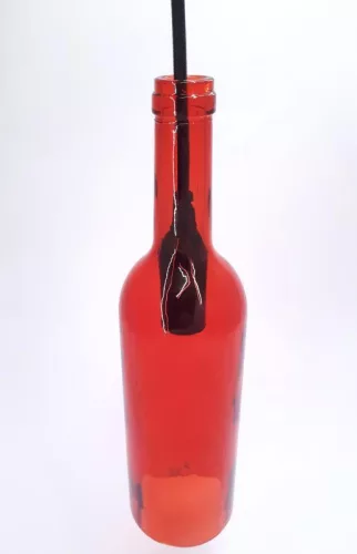Lámpafüggeszték,  PIROS színű üveggel, E14 max. 60W   SKU 3769