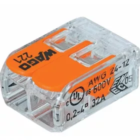   Vezeték összekötő, új típusú nyitható rugós, 2 x 0,2-4 mm2, 100 db/doboz
