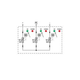 Túlfeszültség-levezető VPU PV I+II 3 1000 E, B+C
