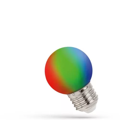 LED RGB fényforrás 1W E27 230VAC SMD2835