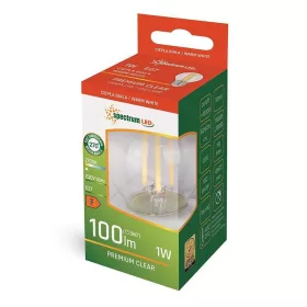   LED fényforrás, FILAMENT COG átlátszó búra, E27, 1W, 100lm, 2700K, Spectrum LED
