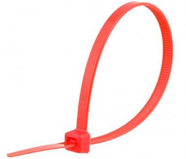 Normál kábelkötegelő, piros200×3.6mm, D=2-50mm, PA6.6